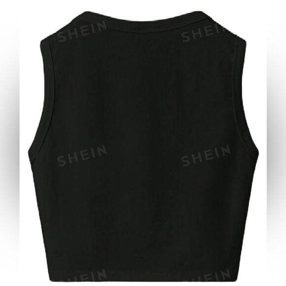 DC Comics By Shein Women Core X  Hero Cartoon Character Tank Top Black (Size M) - Picture 2 of 12